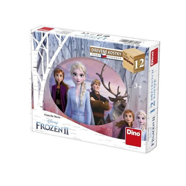 Dino Drevené kocky Frozen II 12 ks