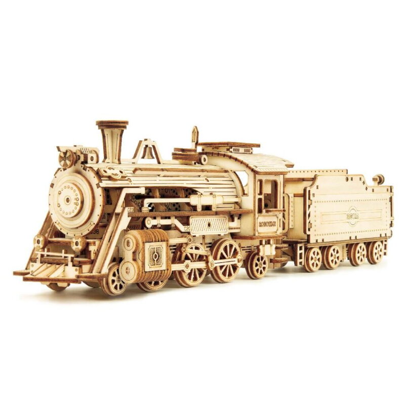 RoboTime Drevené 3D puzzle Parná lokomotíva 308 ks RoboTime Drevené 3D puzzle Parná lokomotíva 308 ks