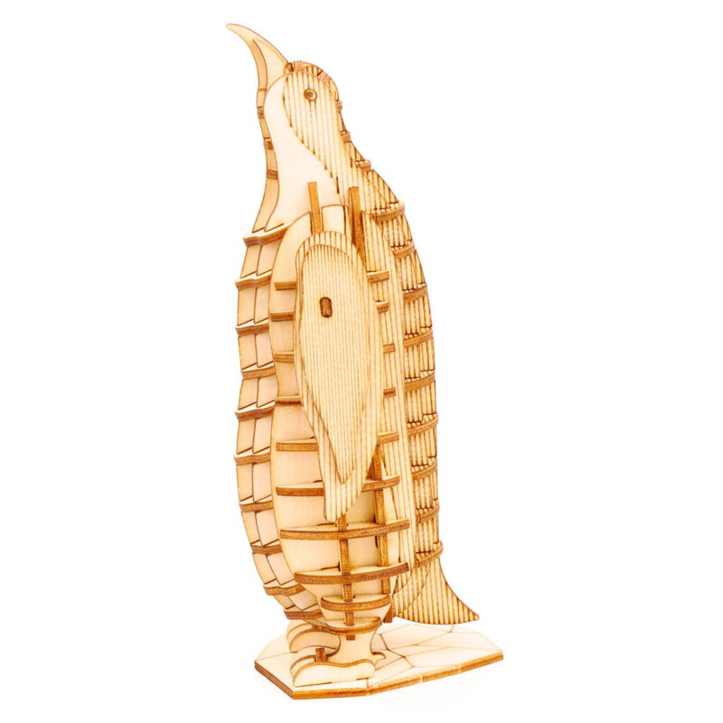 RoboTime Drevené 3D puzzle Tučniak 87 ks