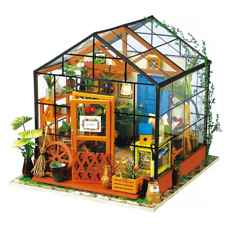 RoboTime Drevené 3D puzzle Miniatúra domčeka Skleník DG104 RoboTime Drevené 3D puzzle Miniatúra domčeka Skleník DG104