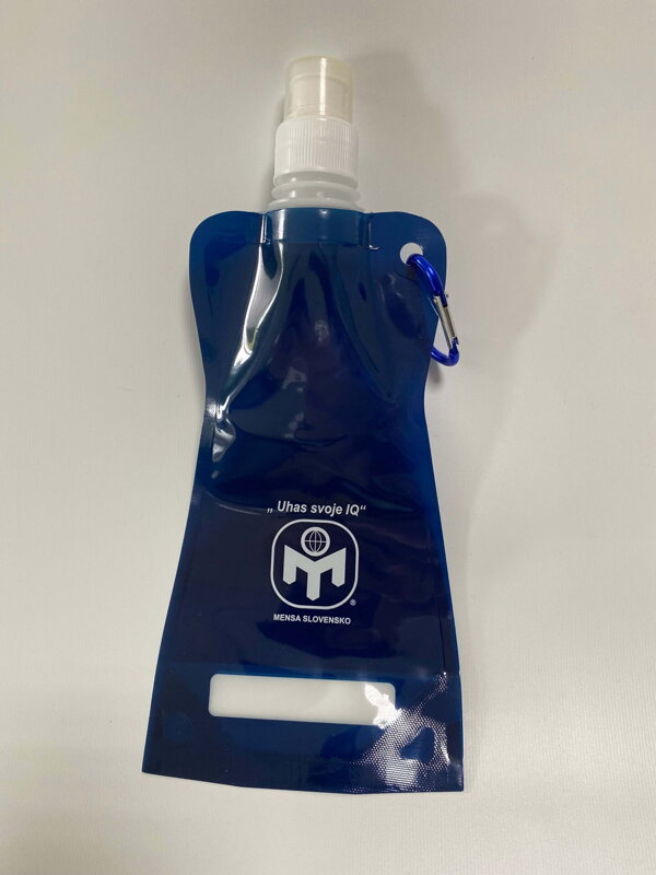 Mensa Skladacia fľaša s karabínkou (420 ml), modrá