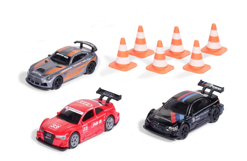 SIKU Super - Set závodné autá s kužeľmi 3ks SIKU Super - Set závodné autá s kužeľmi 3ks