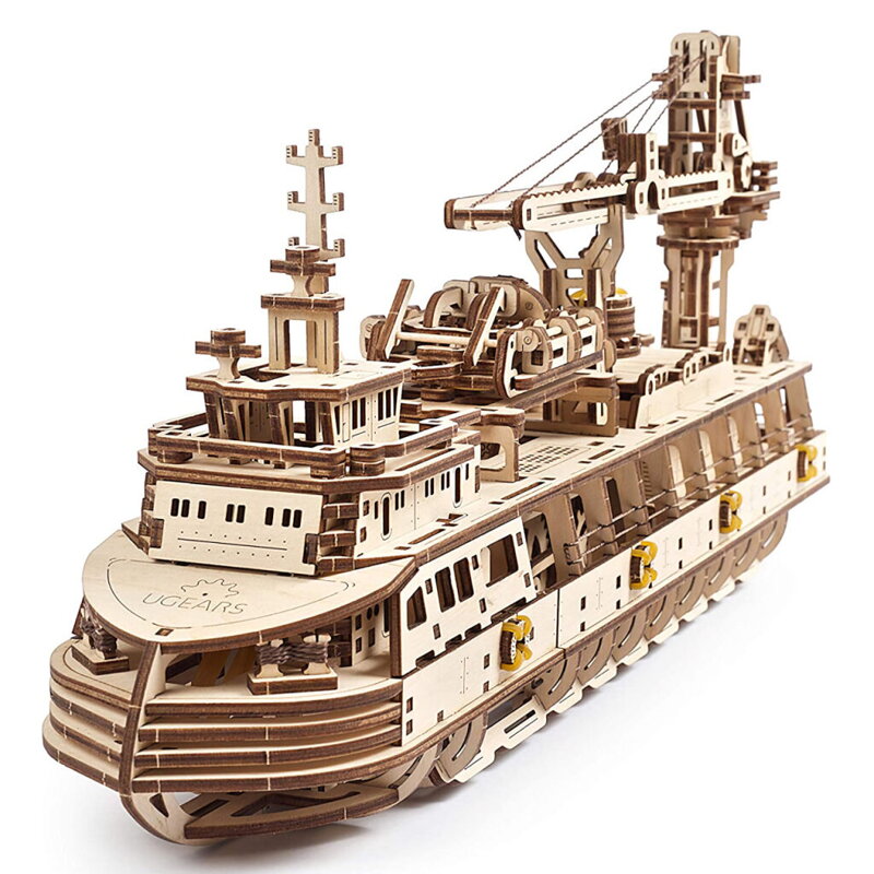 Ugears 3D mechanické puzzle - Výskumná loď 575 ks Ugears 3D mechanické puzzle - Výskumná loď 575 ks