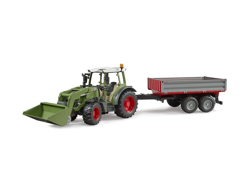 Bruder 2182 Traktor Fendt Vario 211 s čelným nakladačom a sklápacím prívesom