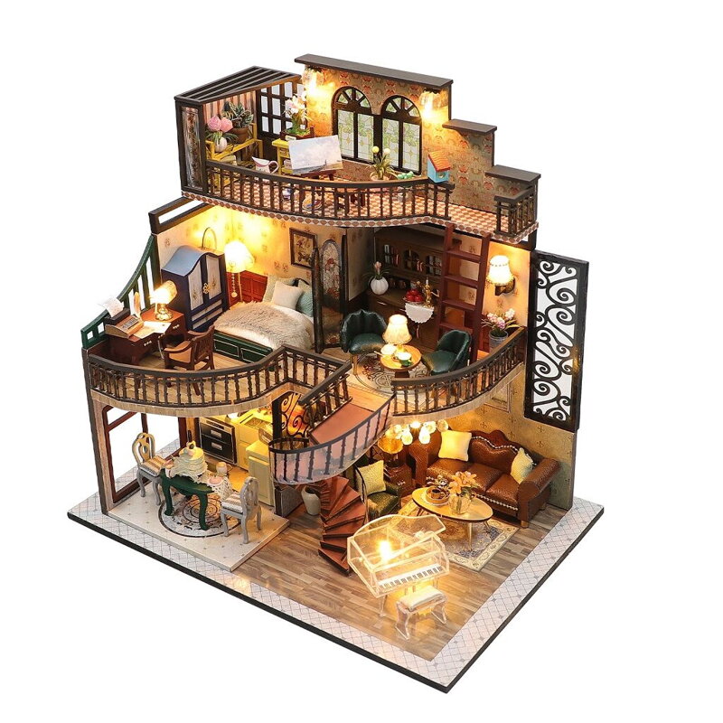 Dvěděti Miniatúra domčeka Pavilón stavby snov Dvěděti Miniatúra domčeka Pavilón stavby snov