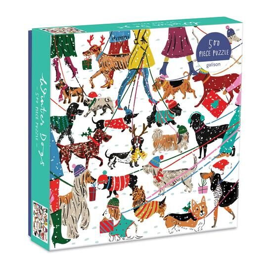Galison Puzzle Psíci v zime 500 dielikov Galison Puzzle Psíci v zime 500 dielikov