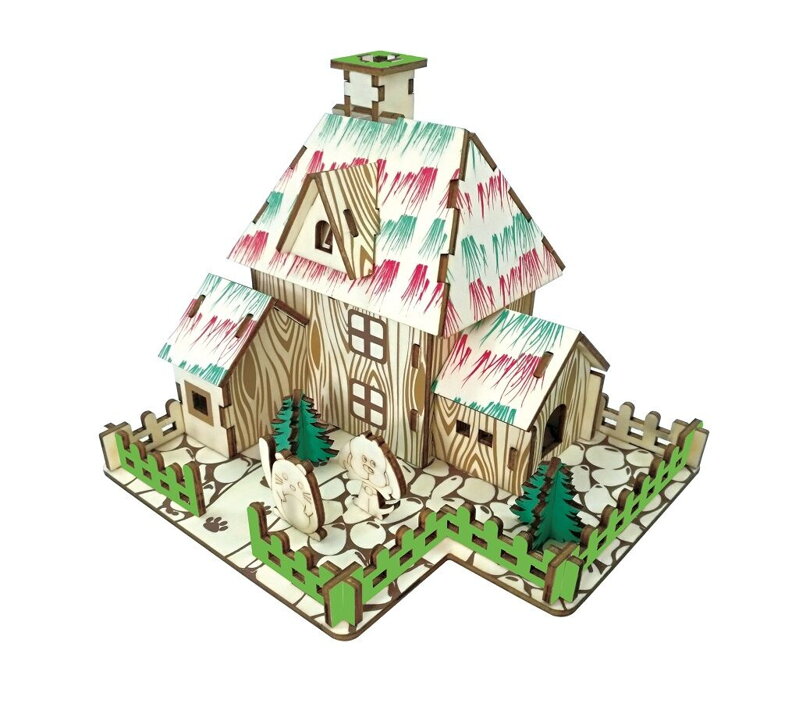 Woodcraft Drevené 3D puzzle Čarodejnícka chyža