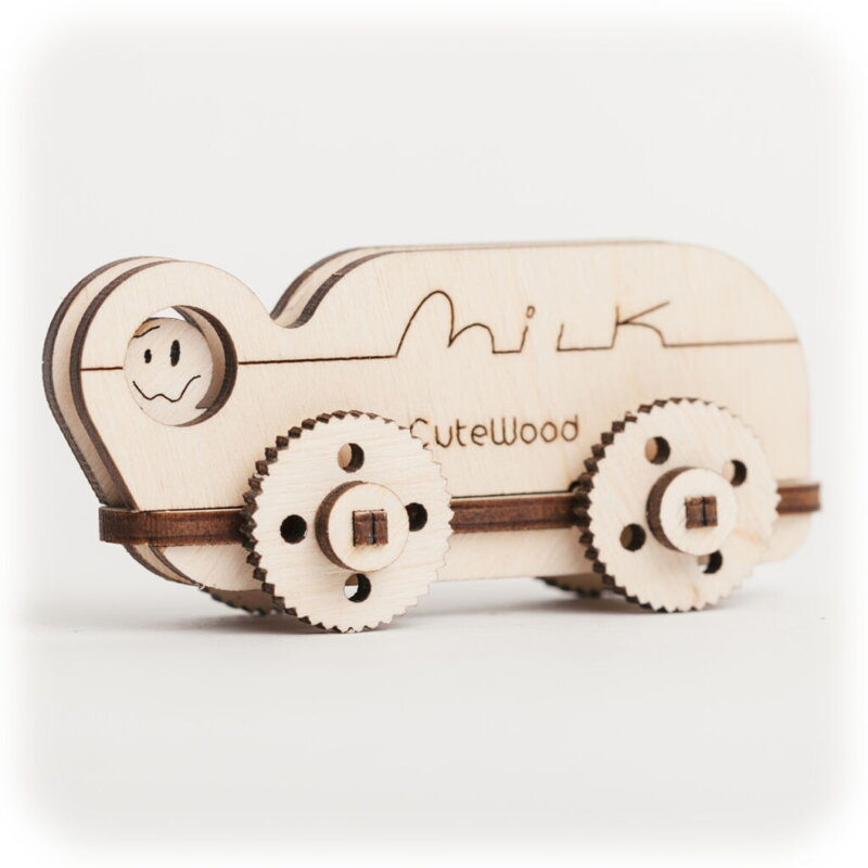 Drevené 3D puzzle Kamión s mliekom Drevené 3D puzzle Kamión s mliekom