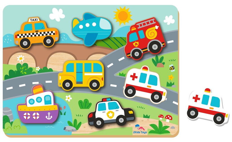 2Kids Toys Vkládacie puzzle Doprava 2Kids Toys Vkládacie puzzle Doprava