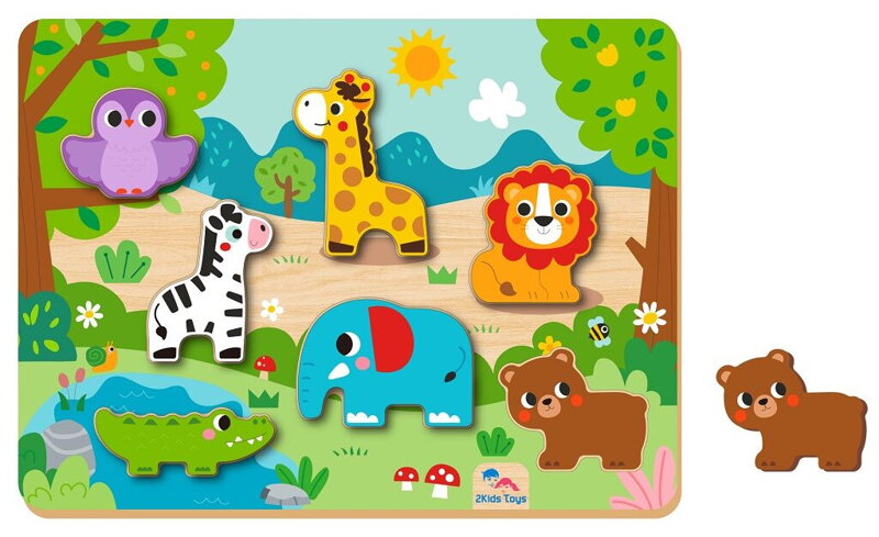 2Kids Toys Vkladacie puzzle Zvieratká 2Kids Toys Vkladacie puzzle Zvieratká