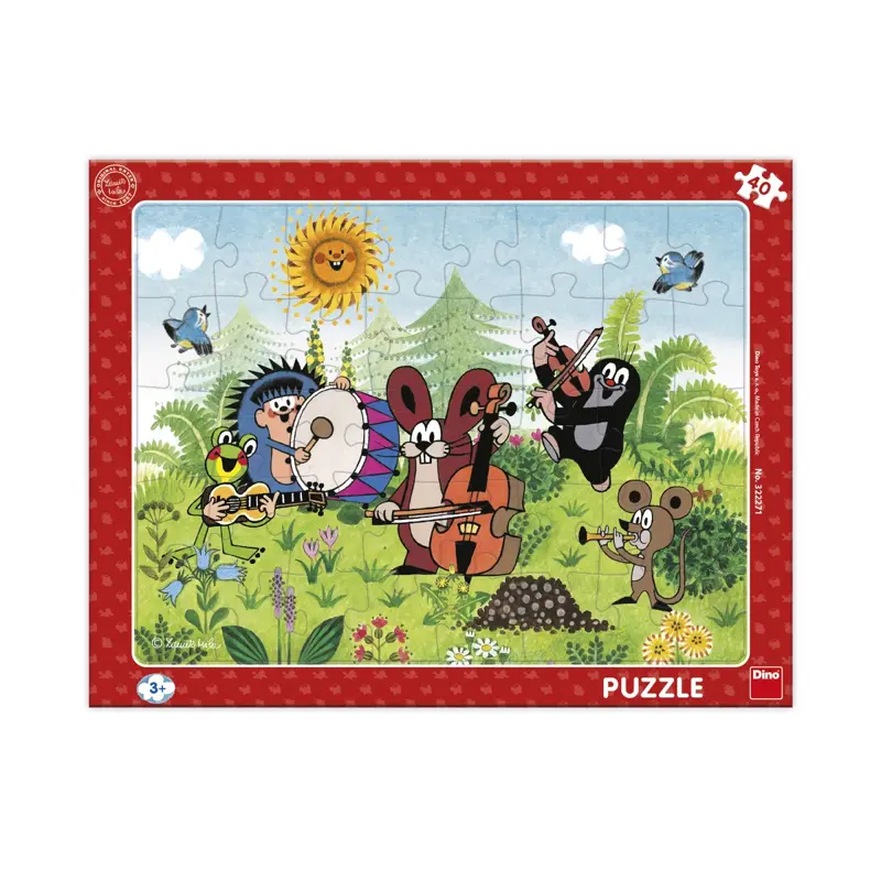 Dino Puzzle doskové Krtko a kapela 40 dielikov Dino Puzzle doskové Krtko a kapela 40 dielikov
