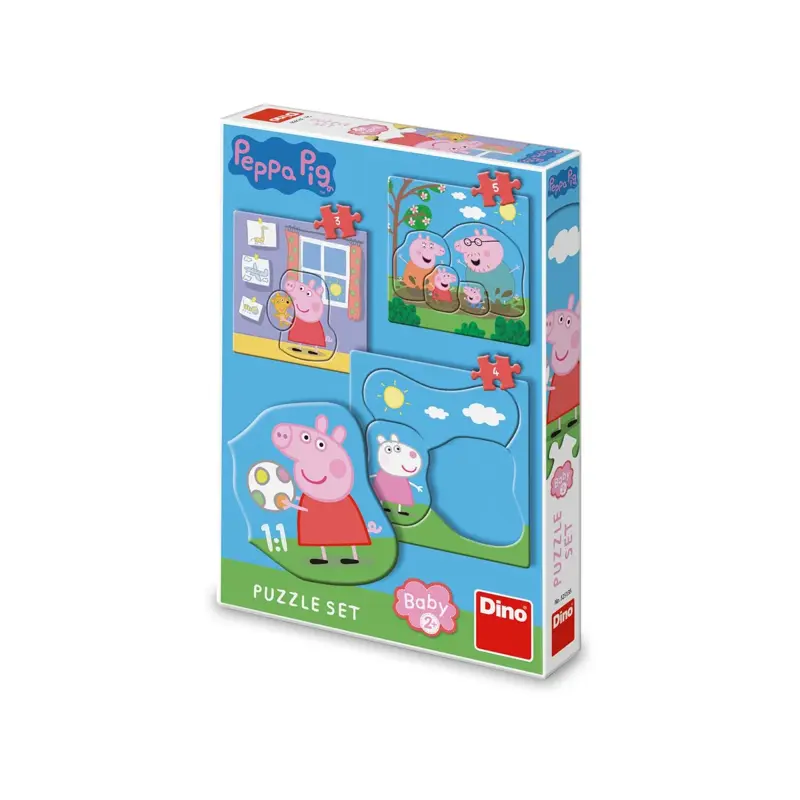 Dino Puzzle set Peppa Pig: Rodina 3–5 dielikov Dino Puzzle set Peppa Pig: Rodina 3–5 dielikov