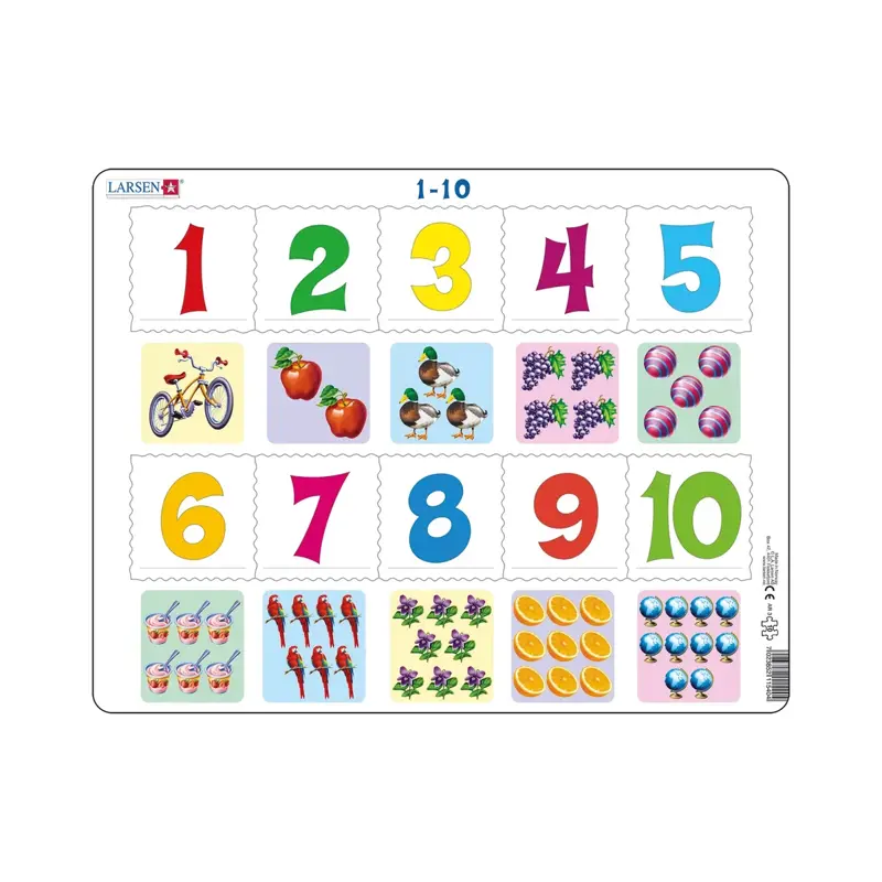 Dino Vzdelávacie puzzle Čísla 1-10 Dino Vzdelávacie puzzle Čísla 1-10
