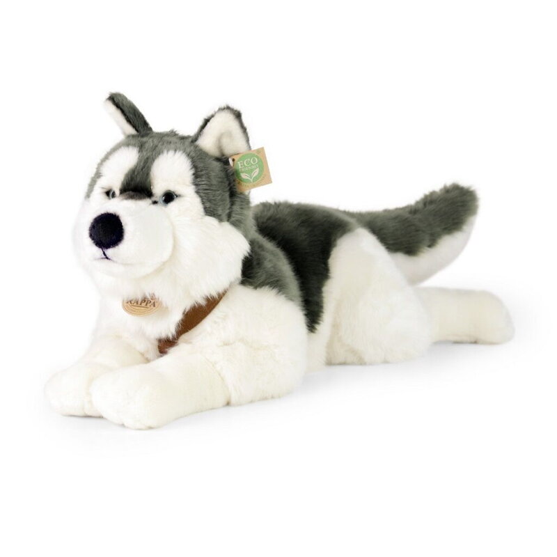 Plyšový pes husky s obojkom ležiaci 60 cm ECO-FRIENDLY Plyšový pes husky s obojkom ležiaci 60 cm ECO-FRIENDLY