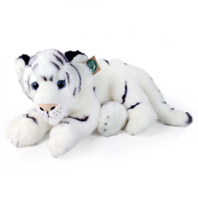 Plyšový tiger biely ležiaci 36 cm ECO-FRIENDLY Plyšový tiger biely ležiaci 36 cm ECO-FRIENDLY