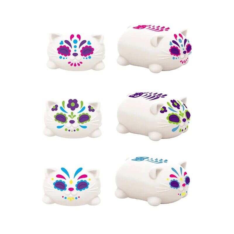 Schylling NeeDoh Stláčacia Sugar Skull mačka svietiaca v tme Schylling NeeDoh Stláčacia Sugar Skull mačka svietiaca v tme