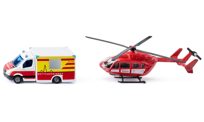 Siku Super - Ambulancia a vrtuľník, set Siku Super - Ambulancia a vrtuľník, set