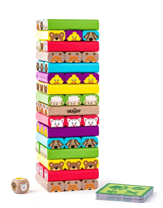Woody Hra veža Jenga Sammy so zvieratkami Woody Hra veža Jenga Sammy so zvieratkami