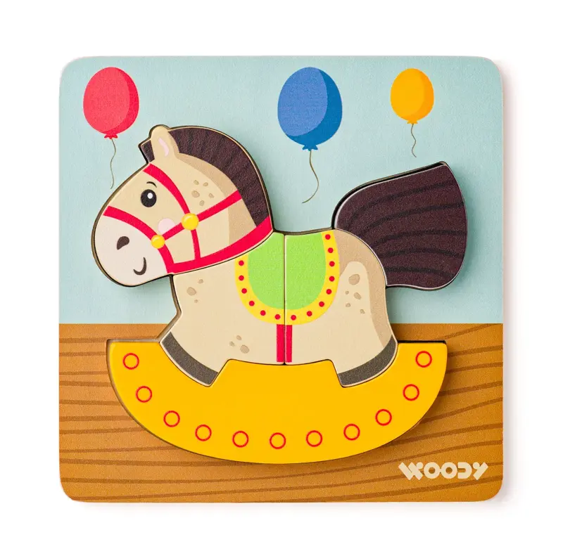 Woody Puzzle Baby - hojdací koník Woody Puzzle Baby - hojdací koník