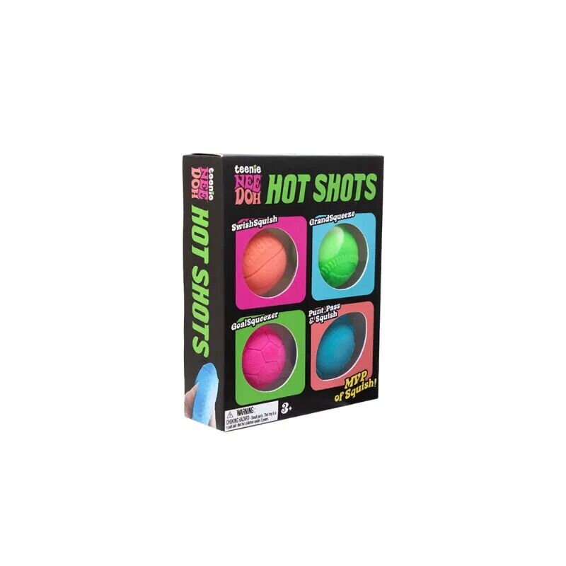 Schylling NeeDoh Farebné stláčacie loptičky Hot Shots 4 ks