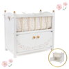 Wooden Doll Bed with Cabinet, Petit Flora