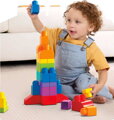 MEGA BLOKS VEĽKÉ VRECE KOCIEK - MODRÉ (80)