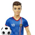 Barbie futbalová bábika - KEN V MODROM DRESE