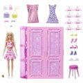 Barbie šatník snov v pastelových farbách s bábikou