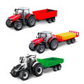 Bburago ASST 10cm Farm Tractor so zotrvačníkom s vlečkou  8 druhov (12ks)