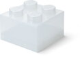 LEGO úložný box 4 s vekom - trblietavá priehľadná