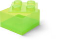 LEGO úložný box 4 s vekom - priehľadná zelená