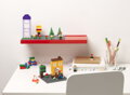 LEGO Polička na vystavenie stavebníc - červená