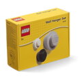 LEGO  vešiak na stenu, 3 ks - biela, čierna, šedá