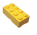 LEGO desiatový box 100 x 200 x 75 mm - žltá