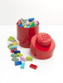 LEGO úložný box guľatý 123 x 183 mm - červená