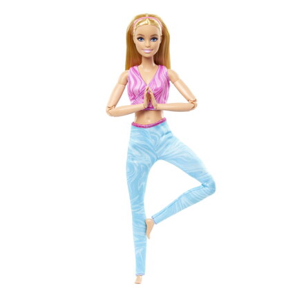 Barbie V POHYBE - BLONDÝNKA V MODRÝCH LEGÍNACH