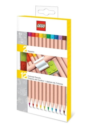 LEGO Pastelky, mix farieb - 12 ks s LEGO klipom