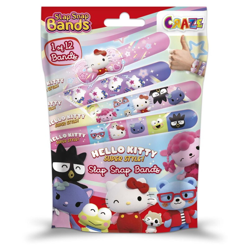 SLAP SNAP BANDS - Hello Kitty - Náramky na ruku