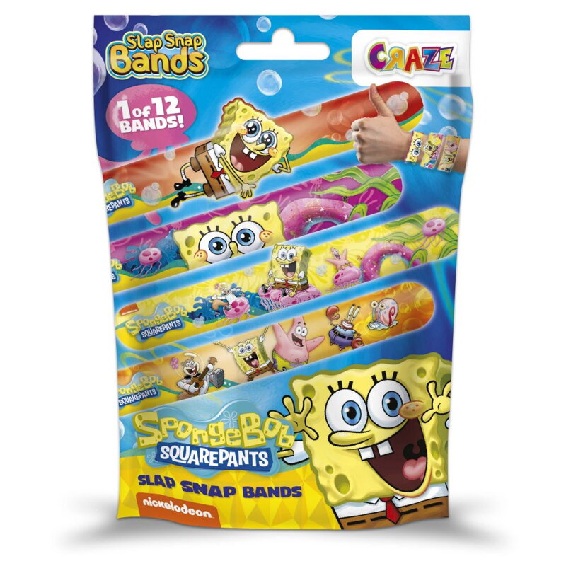 SLAP SNAP BANDS - SpongeBob - Náramky na ruku