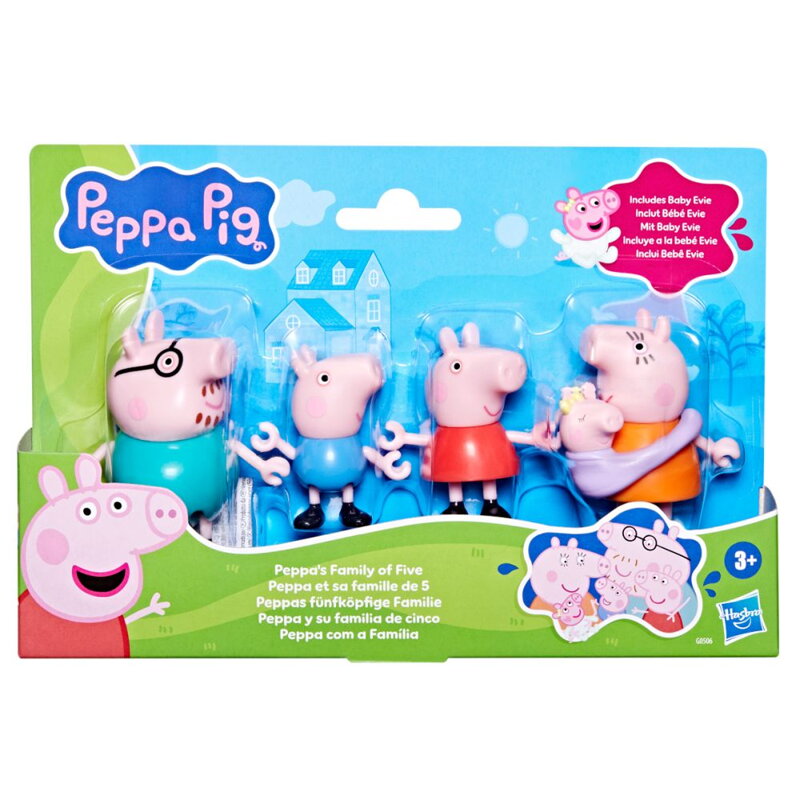HASBRO - Prasiatko Peppa Pig rodinka, 5 figúrok