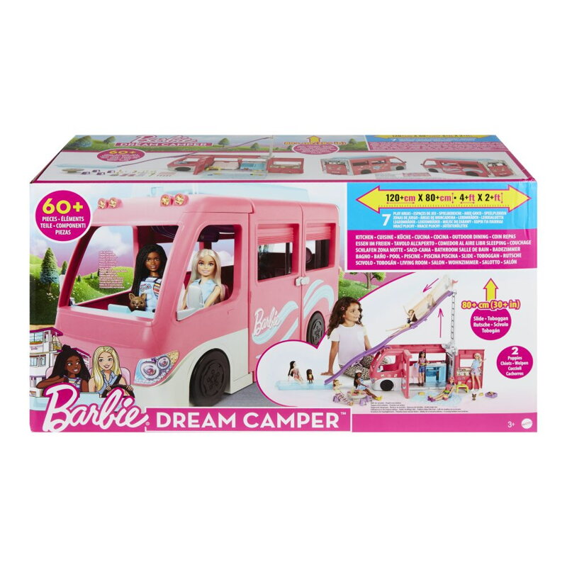 Barbie karavan snov s obriou šmykľavkou