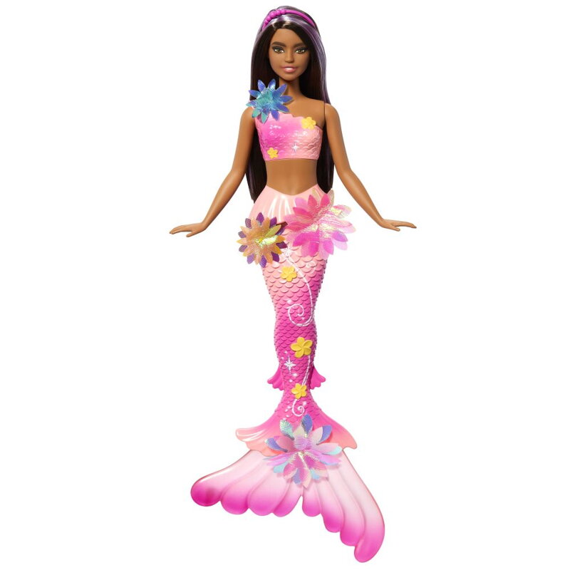 Barbie kúzelná kvetinová morská panna  - TMAVOVLÁSKA