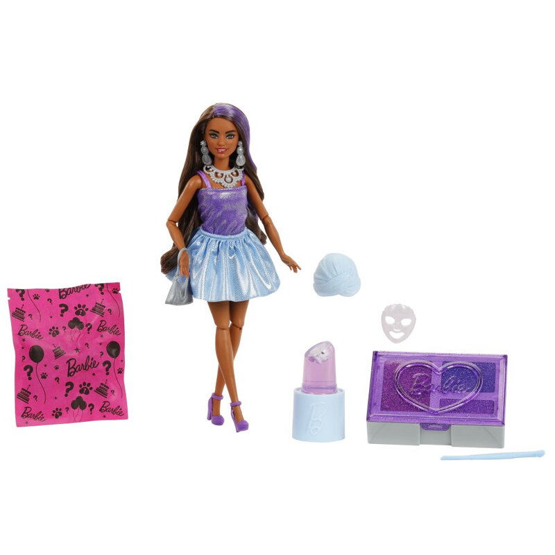 Barbie PARTY REVEAL Barbie Glam party - FIALOVÁ