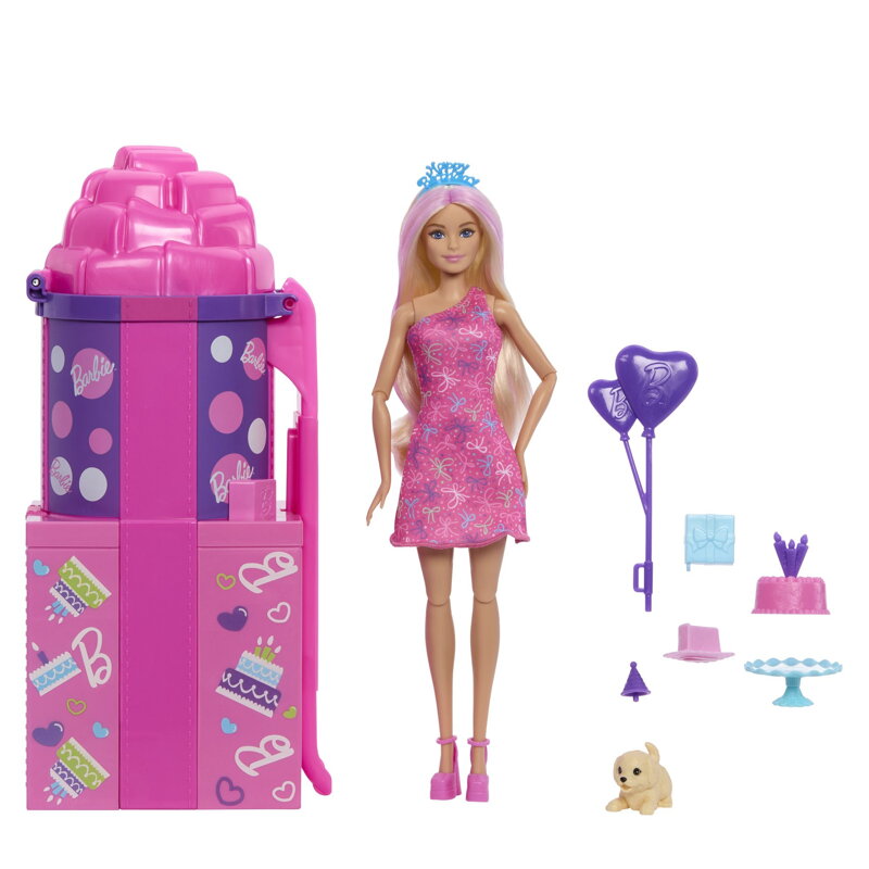 Barbie PARTY REVEAL Barbie so šmykľavkou herný set