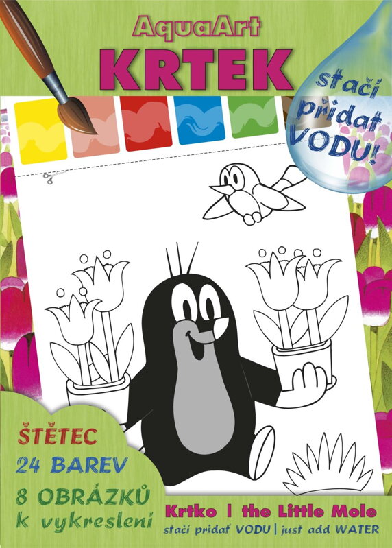 AquaArt A4 "Stačí pridať vodu"+ štetec - Krtko 2
