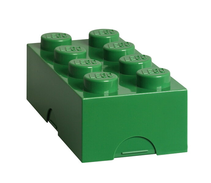 LEGO desiatový box 100 x 200 x 75 mm - tmavo zelená
