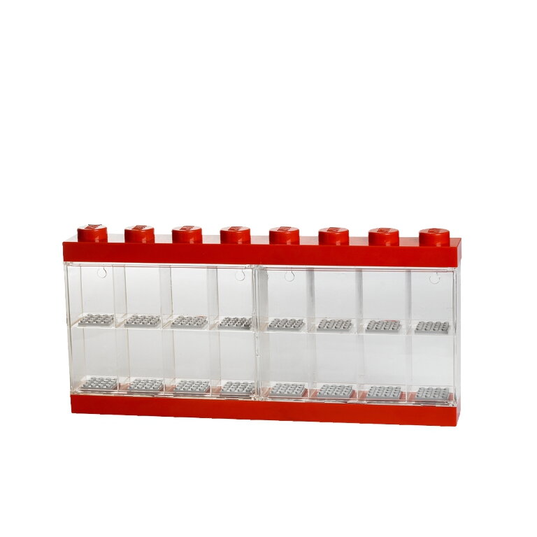 LEGO zberateľská skrinka na 16 minifigúrok - červená