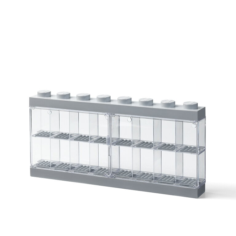 LEGO zberateľská skrinka na 16 minifigúrok - šedá