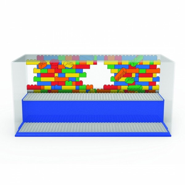 LEGO ICONIC herná a zberateľská skrinka - modrá