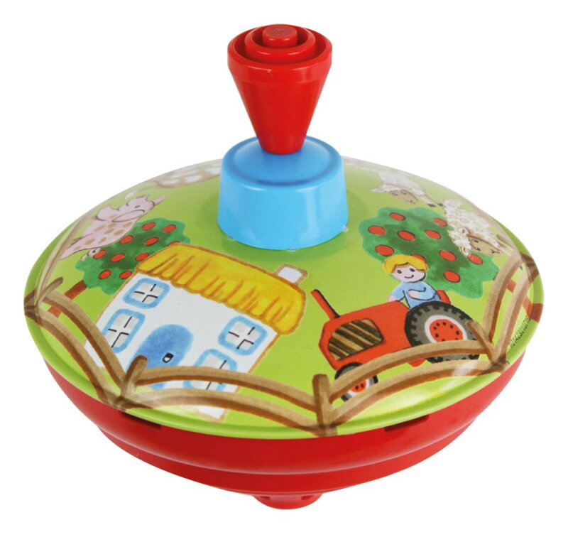 Káča hrajúca, kovová sedliacky dvor, priemer 13 cm, CZ